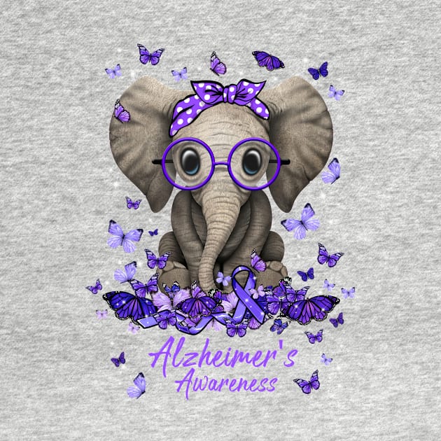 Alzheimer's Awareness Ribbon Elephant by osami